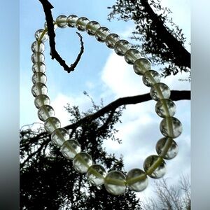 Authentic Libyan Desert Glass Gold Tektite 8mm Bracelet Fits 6-7.5” Wrist